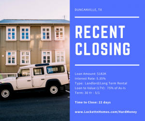 Recent Closing - Duncanville - 11.05.17